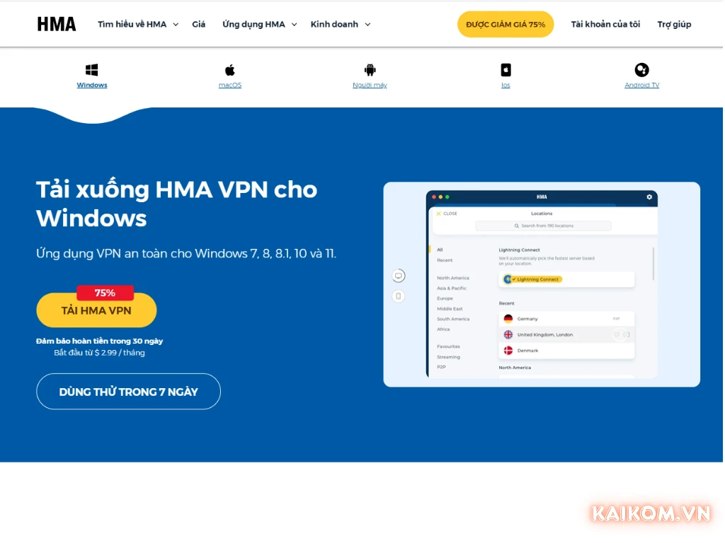 HMA VPN là ứng dụng gì?