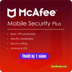 McAfee Mobile Security Plus w/ VPN Unlimited Thiết bị 1 Năm McAfee – Mã kích hoạt