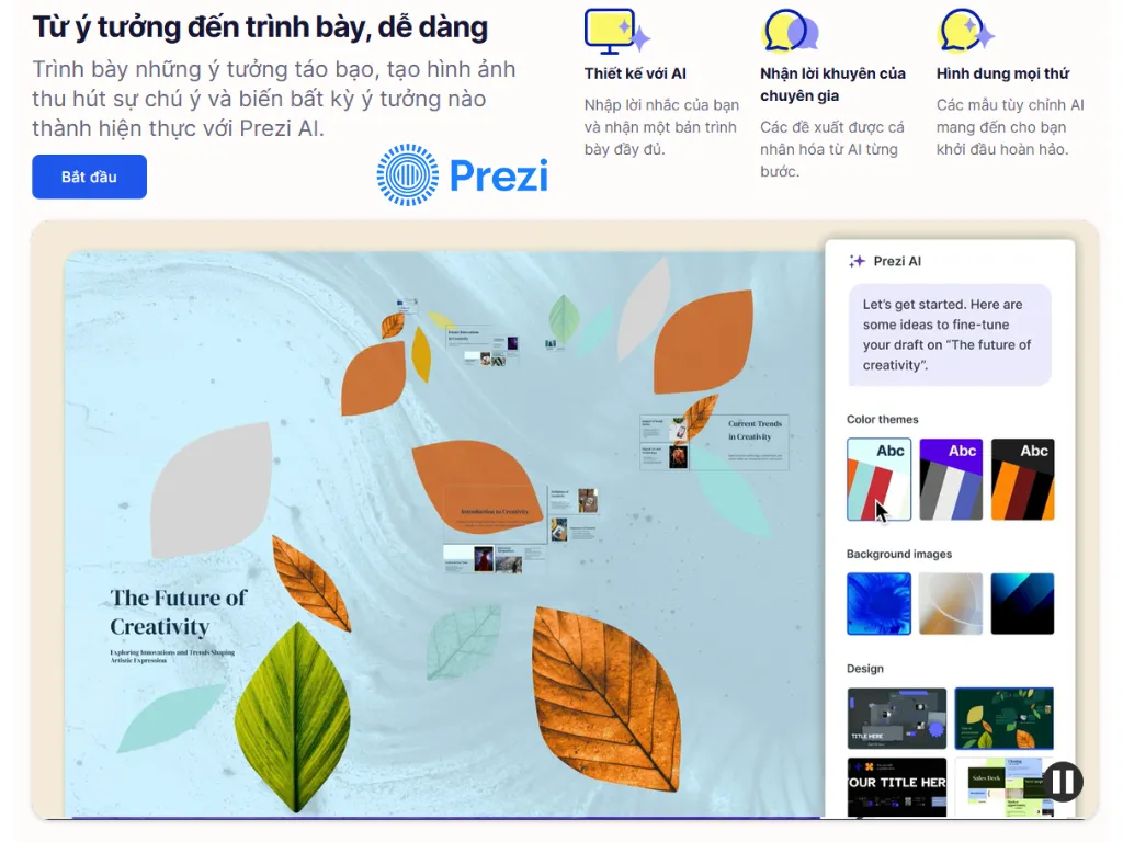 Tính năng nổi bật của tài khoản Prezi Premium