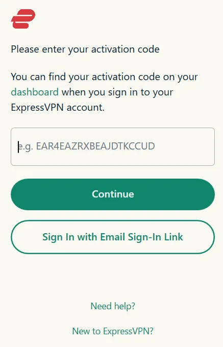 Đăng nhập và kích hoạt key expressvpn