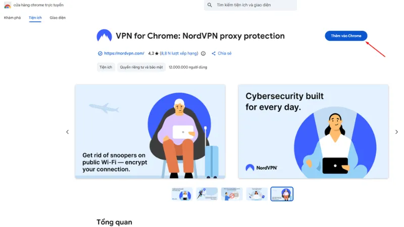 Chọn NordVPN Extension đúng nhà phát hành