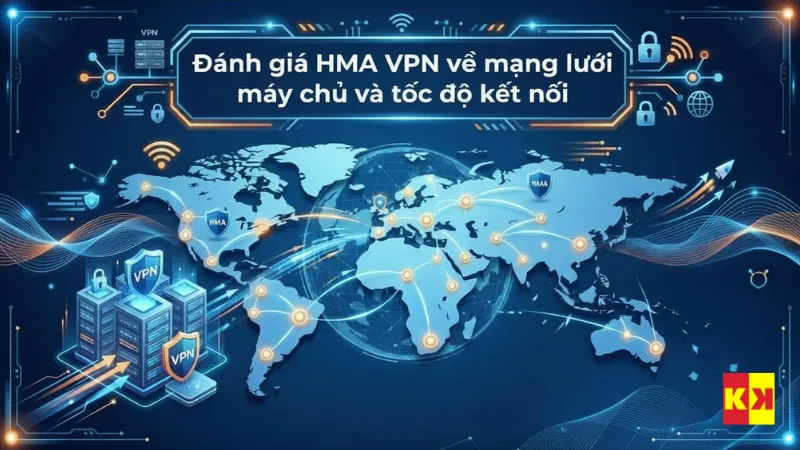 Đánh giá HMA VPN về mạng lưới máy chủ và tốc độ kết nối