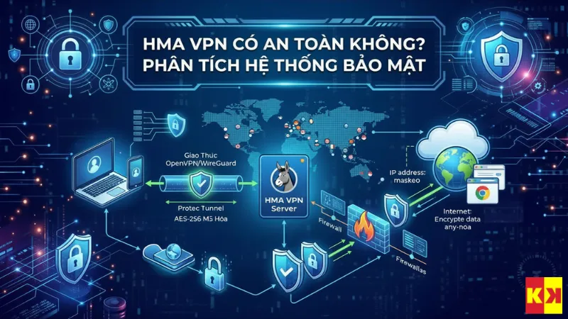 Phân tích hệ thống bảo mật để xem HMA VPN có an toàn không