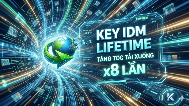 Key Internet Download Manager lifetime tăng tốc tải xuống gấp 8 lần