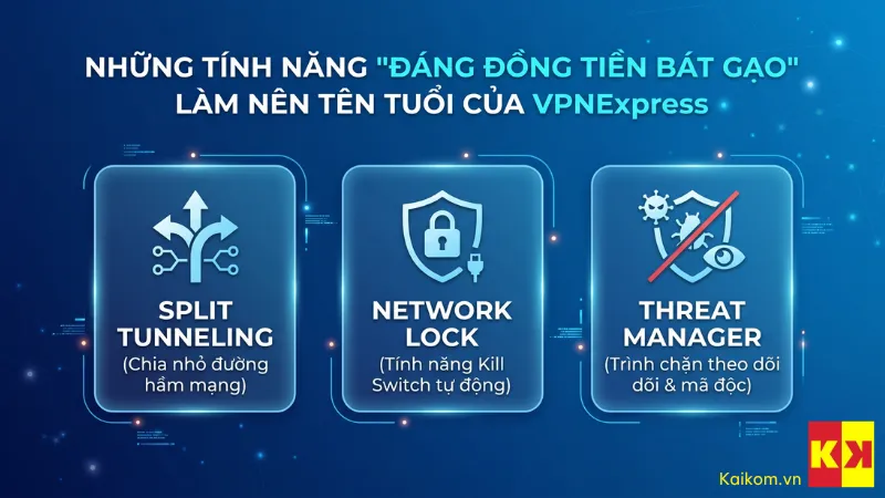 Những tính năng đáng đồng tiền làm nên tên tuổi của VPNExpress