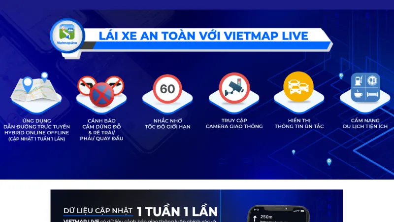 Những tính năng nổi bật nhất của Vietmap Live