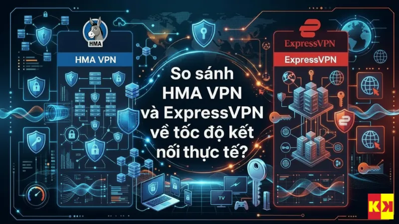 So sánh HMA VPN và ExpressVPN về tốc độ kết nối thực tế?