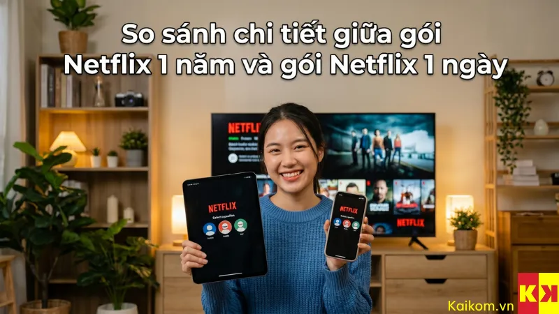 So sánh chi tiết giữa gói netflix 1 năm và netflix 1 ngày