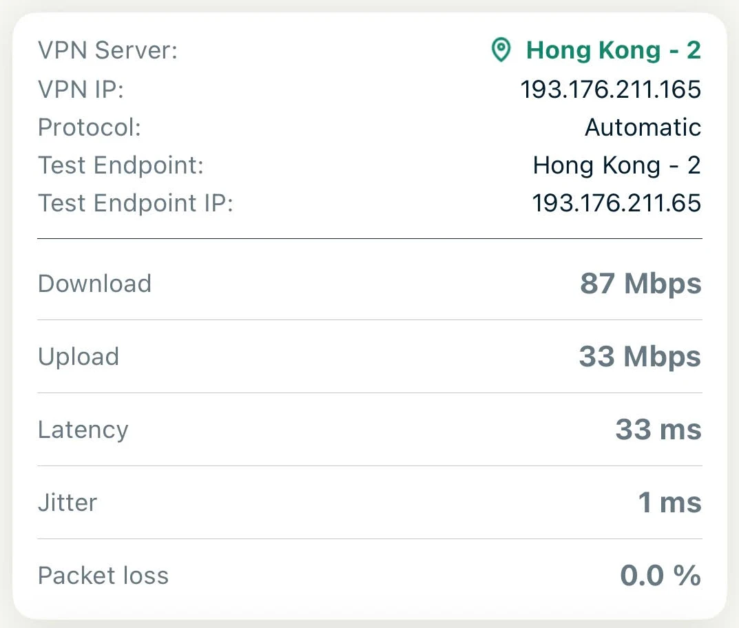 Đo tốc độ ExpressVPN trên điện thoại, Wi-Fi