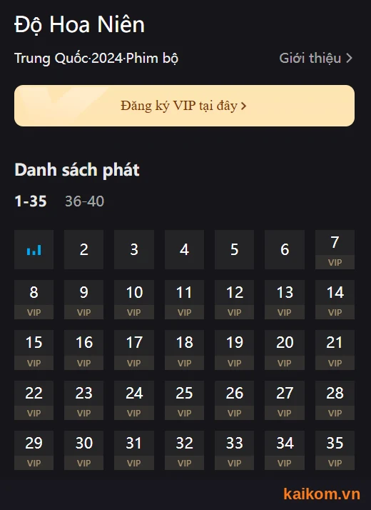 Phim Độ Hoa Niên trên Youku, từ tập 7 chỉ dành cho tài khoản VIP